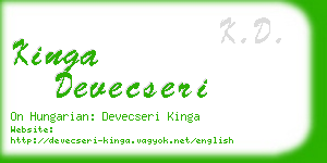 kinga devecseri business card